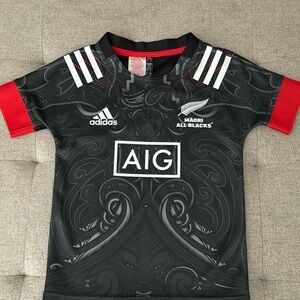 Kids Adidas Maori All Blacks Jersey, Black and Red XS NWOT